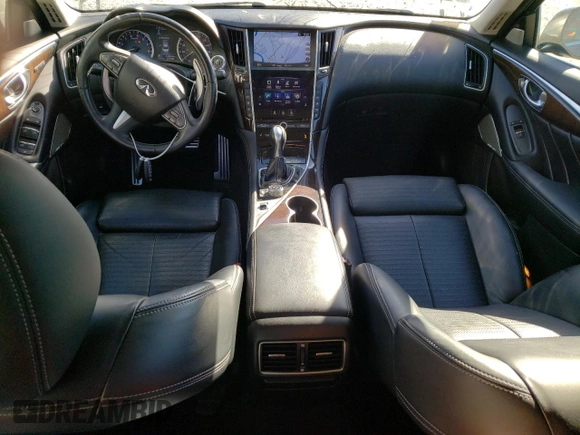 2017 Infiniti Q50 Red Sport 400 with VIN JN1FV7ARXHM870167, listed as a Copart auction lot 80532034 with 41,643 mi miles and Salvage Title. Bid and sale history available at carsss.com. Image 8.