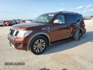 2017 Nissan Armada SL with VIN JN8AY2ND8H9010517, listed as a Copart auction lot 61785834 with 142,157 mi miles and Salvage Title. Bid and sale history available at carsss.com. Image 1.