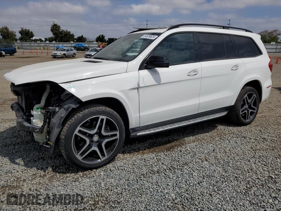 2017 Mercedes-Benz GLS 550 with VIN 4JGDF7DE8HA882714, listed as a Copart auction lot 54639624 with 49,890 mi miles and Salvage Title. Bid and sale history available at DreamBid. Image 1.