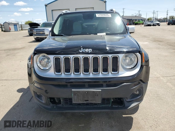 2015 Jeep Renegade Limited with VIN ZACCJBDT4FPB26634, listed as a Copart auction lot 52009035 with 92,995 mi miles and Salvage title. Bid and sale history available at DreamBid. Image 5.
