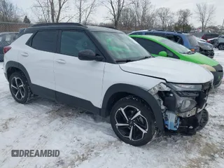 2021 Chevrolet TrailBlazer RS with VIN KL79MUSL5MB174020, listed as a IAAI auction lot 41347745 with 59,186 mi miles. Bid and sale history available at carsss.com. Image 1.