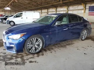 2018 Infiniti Q50 Luxe с VIN JN1EV7AP9JM360344, выставлен на аукционе Copart как лот 59002115 с пробегом 70 250 миль миль и Списание • Salvage title. История ставок и продаж доступна на DreamBid. Изображение 1.