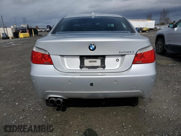 2008 BMW 5 Series 550i with VIN WBANW53598CT48301, listed as a Copart auction lot 48966175 with 221,277 mi miles and Clean Title. Bid and sale history available at carsss.com. Image 6.