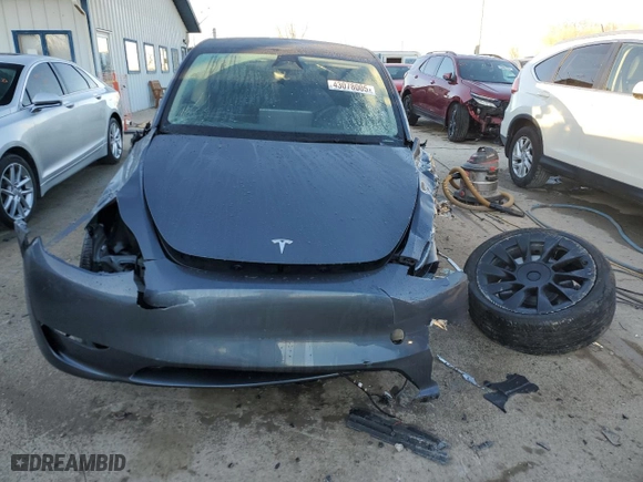 2023 Tesla Model Y Long Range with VIN 7SAYGAEE3PF849918, listed as a Copart auction lot 43078005 with 20,221 mi miles and Salvage Title. Bid and sale history available at carsss.com. Image 5.