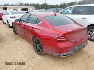 2023 Genesis G70 3.3T with VIN KMTG54TE7PU115245, listed as a IAAI auction lot 41420913 with 28,383 mi miles. Bid and sale history available at carsss.com. Image 3.