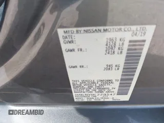 2019 Nissan Altima SL with VIN 1N4BL4EV1KC229547, listed as a IAAI auction lot 41810562 with 76,362 mi miles and . Bid and sale history available at DreamBid. Image 8.