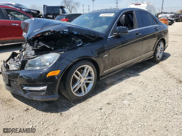 2012 Mercedes-Benz C-Class C 250 Sport with VIN WDDGF4HB9CR234251, listed as a Copart auction lot 52207845 with 0 mi miles and Salvage Title. Bid and sale history available at carsss.com. Image 1.