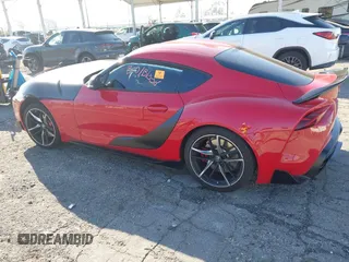 2022 Toyota GR Supra 3.0 with VIN WZ1DB0C01NW053500, listed as a IAAI auction lot 41657112 with 1 mi miles. Bid and sale history available at carsss.com. Image 3.