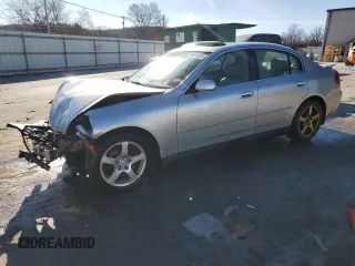 2004 Infiniti G35 w/Leather with VIN JNKCV51E24M614955, listed as a Copart auction lot 46653685 with 187,864 mi miles and Salvage Title. Bid and sale history available at DreamBid. Image 1.