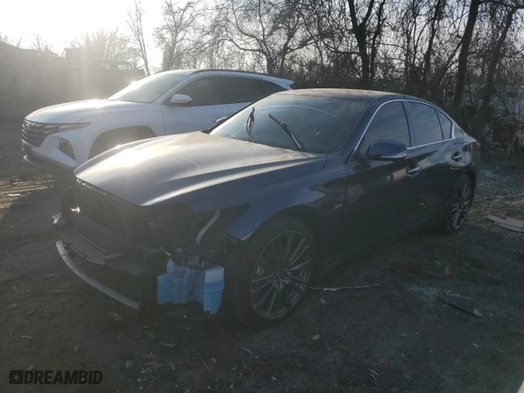 2016 Infiniti Q50 3.0t Red Sport 400 with VIN JN1FV7ARXGM450567, listed as a Copart auction lot 85932924 with 80,925 mi miles and Salvage Title. Bid and sale history available at carsss.com. Image 1.