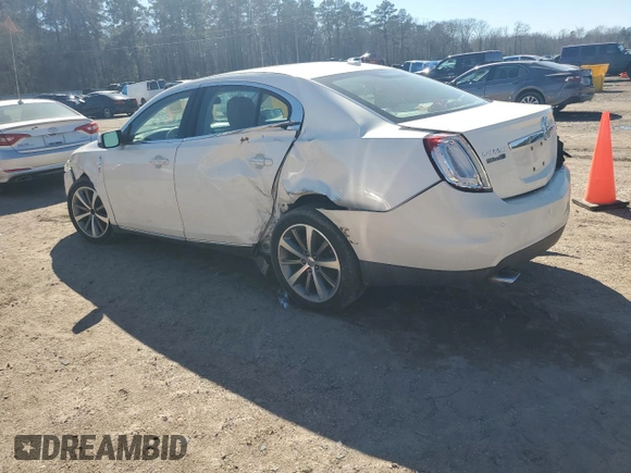 2009 Lincoln MKS with VIN 1LNHM93R59G624124, listed as a Copart auction lot 46712125 with Not Provided miles and Salvage Title. Bid and sale history available at DreamBid. Image 2.