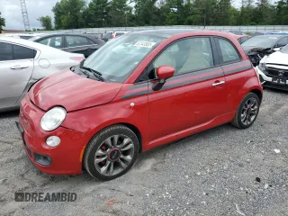 2015 FIAT 500 Sport with VIN 3C3CFFBR8FT594718, listed as a Copart auction lot 62343955 with 106,213 mi miles and Salvage title. Bid and sale history available at DreamBid. Image 1.