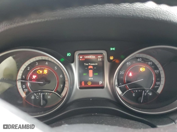 2020 Dodge Journey Crossroad with VIN 3C4PDCGB0LT265682, listed as a Copart auction lot 45090675 with 120,505 mi miles and Salvage Title. Bid and sale history available at carsss.com. Image 9.