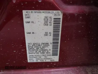 2020 Nissan Altima 2.5 SR with VIN 1N4BL4CV3LC282500, listed as a IAAI auction lot 38950394 with 61,401 mi miles. Bid and sale history available at carsss.com. Image 9.