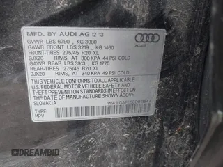 2014 Audi Q7 Premium Plus with VIN WA1LGAFE5ED013547, listed as a IAAI auction lot 42290048 with 179,269 mi miles and . Bid and sale history available at DreamBid. Image 9.