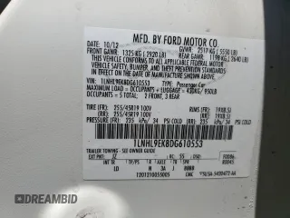 2013 Lincoln MKS с VIN 1LNHL9EK8DG610553, выставлен на аукционе Copart как лот 59160125 с пробегом 128 846 миль миль и Списание • Salvage title. История ставок и продаж доступна на DreamBid. Изображение 12.
