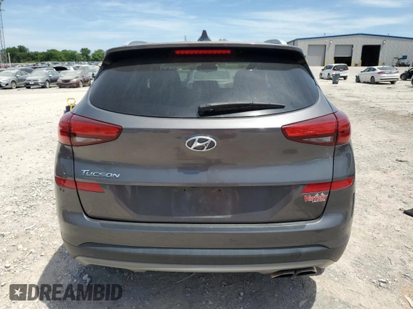 2020 Hyundai Tucson Sport with VIN KM8J33AL3LU230985, listed as a Copart auction lot 55344355 with 76,681 mi miles and Salvage title. Bid and sale history available at DreamBid. Image 6.