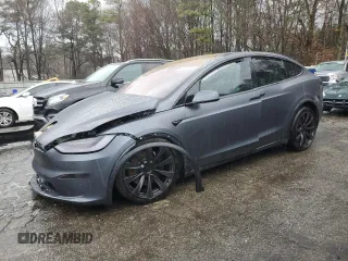 2022 Tesla Model X Plaid with VIN 7SAXCBE67NF342832, listed as a Copart auction lot 42527165 with Not Provided miles and Salvage Title. Bid and sale history available at DreamBid. Image 1.