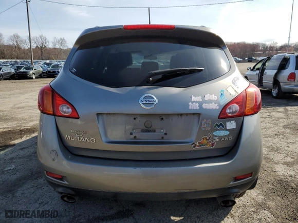 2009 Nissan Murano S with VIN JN8AZ18W79W105657, listed as a Copart auction lot 51283345 with 152,356 mi miles and Salvage Title. Bid and sale history available at carsss.com. Image 6.