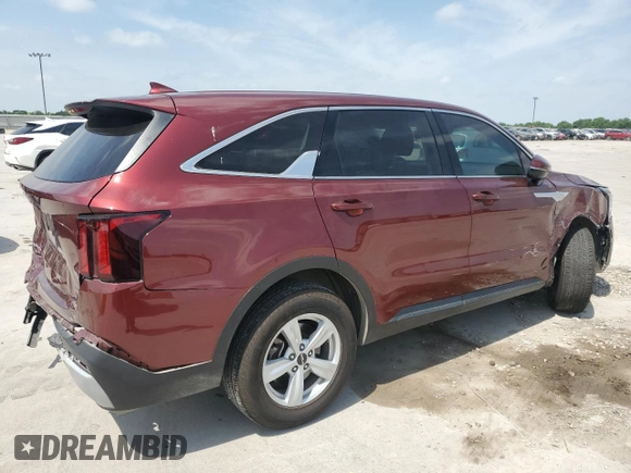 2024 Kia Sorento LX z VIN 5XYRG4JC9RG307967, wystawiony jako Copart lot #53749435 z przebiegiem 21 522 mil mil oraz Szkoda całkowita • Salvage title. Historia ofert i sprzedaży dostępna na DreamBid. Obrazek 3.