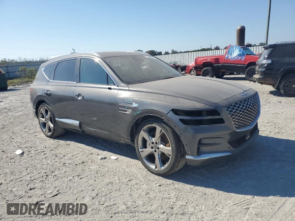2023 Genesis GV80 z VIN KMUHBDSB0PU111862, wystawiony jako Copart lot #77570374 z przebiegiem 24 585 mil mil oraz Szkoda całkowita • Salvage title. Historia ofert i sprzedaży dostępna na DreamBid. Obrazek 4.