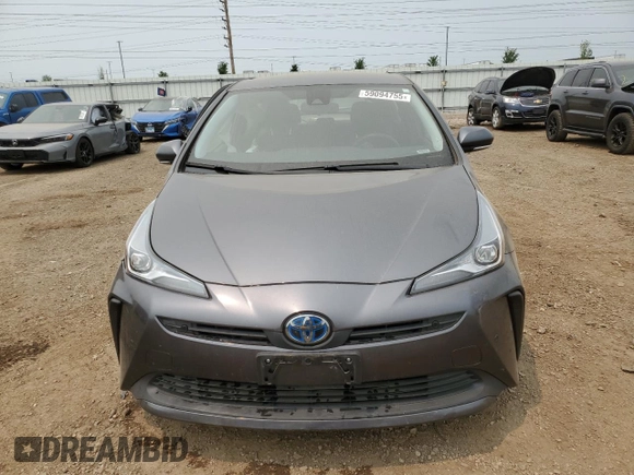 2021 Toyota Prius L Eco with VIN JTDKAMFU1M3148685, listed as a Copart auction lot 59094755 with 54,465 mi miles and Salvage title. Bid and sale history available at DreamBid. Image 5.