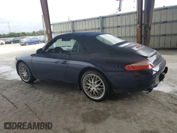 2001 Porsche 911 with VIN WP0CA29961S653641, listed as a Copart auction lot 87375084 with 116,300 mi miles and Salvage title. Bid and sale history available at DreamBid. Image 2.