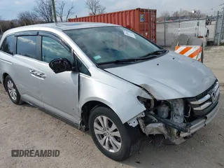 2015 Honda Odyssey EX-L with VIN 5FNRL5H61FB010289, listed as a IAAI auction lot 41887660 with 177,172 mi miles and . Bid and sale history available at carsss.com. Image 1.