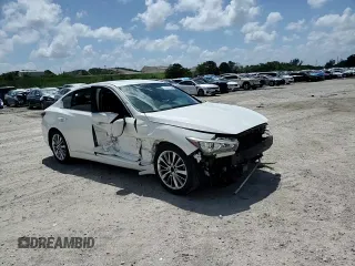 2021 Infiniti Q50 Pure with VIN JN1EV7AP3MM704352, listed as a Copart auction lot 51547225 with 21,296 mi miles and Non Repairable. Bid and sale history available at DreamBid. Image 14.