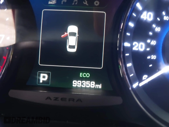 2015 Hyundai Azera with VIN KMHFG4JG1FA488009, listed as a IAAI auction lot 41864544 with 99,358 mi miles and . Bid and sale history available at carsss.com. Image 15.
