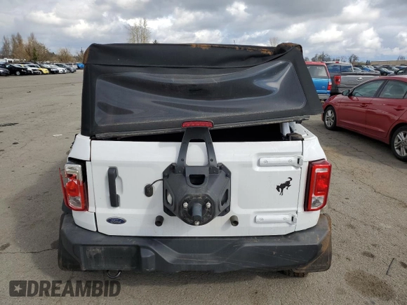 2023 Ford Bronco with VIN 1FMEE5BP0PLB59328, listed as a Copart auction lot 47301845 with 24,699 mi miles and Salvage Title. Bid and sale history available at carsss.com. Image 6.