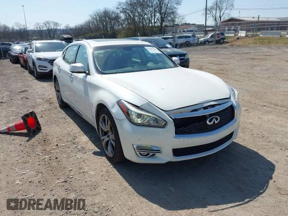 2017 Infiniti Q70 3.7 with VIN JN1BY1PR4HM210734, listed as a IAAI auction lot 41781440 with 146,030 mi miles and . Bid and sale history available at DreamBid. Image 1.