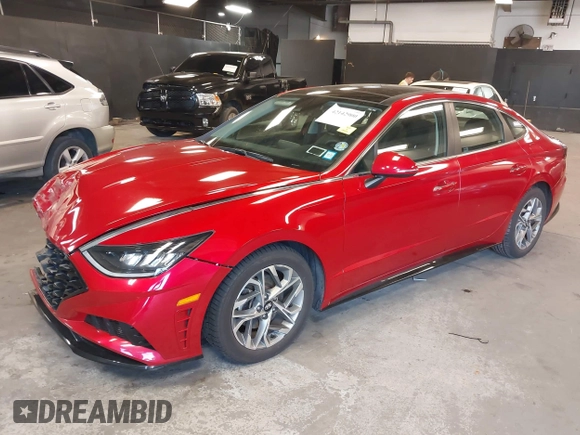 2020 Hyundai Sonata SEL z VIN 5NPEF4JA5LH015250, wystawiony jako IAAI lot #42142900 z przebiegiem 48 122 mil mil oraz . Historia ofert i sprzedaży dostępna na DreamBid. Obrazek 2.