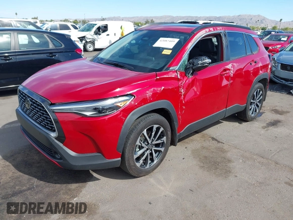 2024 Toyota Corolla Cross XLE with VIN 7MUDAAAG2RV095547, listed as a IAAI auction lot 42087409 with 15,402 mi miles and . Bid and sale history available at DreamBid. Image 2.