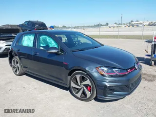 2019 Volkswagen Golf GTI S with VIN 3VW6T7AU1KM027863, listed as a IAAI auction lot 41782997 with 91,652 mi miles. Bid and sale history available at carsss.com. Image 1.