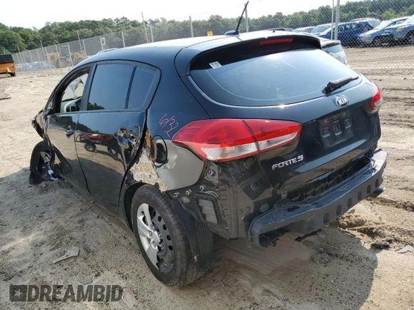 2017 Kia Forte LX with VIN KNAFK5A85H5684822, listed as a Copart auction lot 65673304 with 91,840 mi miles and Salvage Title. Bid and sale history available at DreamBid. Image 2.