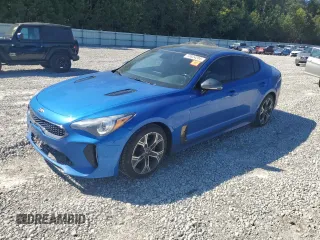 2020 Kia Stinger GT-Line with VIN KNAE15LA1L6076975, listed as a Copart auction lot 73824204 with 61,720 mi miles and Salvage Title. Bid and sale history available at carsss.com. Image 1.