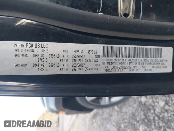 2017 Jeep Patriot High Altitude with VIN 1C4NJRFB3HD165206, listed as a IAAI auction lot 41644912 with 124,151 mi miles. Bid and sale history available at carsss.com. Image 9.