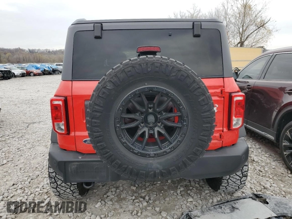 2022 Ford Bronco with VIN 1FMEE5BPXNLB09730, listed as a Copart auction lot 82258344 with 36,738 mi miles and Salvage Title. Bid and sale history available at DreamBid. Image 6.