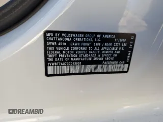 2016 Volkswagen Passat SE with VIN 1VWBT7A37GC013920, listed as a Copart auction lot 42335875 with 107,420 mi miles and Salvage title. Bid and sale history available at DreamBid. Image 14.