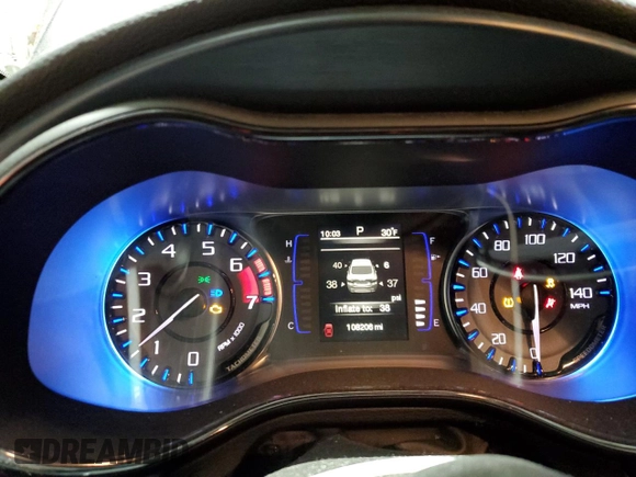 2015 Chrysler 200 S with VIN 1C3CCCBB9FN505720, listed as a Copart auction lot 89372565 with 108,206 mi miles and Salvage Title. Bid and sale history available at carsss.com. Image 9.
