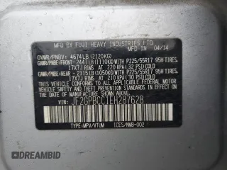 2014 Subaru Crosstrek with VIN JF2GPBCC1EH287628, listed as a Copart auction lot 50820335 with 88,235 mi miles and Salvage title. Bid and sale history available at DreamBid. Image 13.