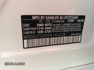 2009 Mercedes-Benz CLS-Class 5.5L with VIN WDDDJ72X09A146235, listed as a Copart auction lot 42791835 with 94,754 mi miles and Non Repairable. Bid and sale history available at carsss.com. Image 12.