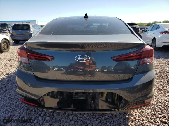 2020 Hyundai Elantra SEL with VIN 5NPD84LF3LH606319, listed as a Copart auction lot 76171244 with 94,413 mi miles and Salvage Title. Bid and sale history available at carsss.com. Image 6.