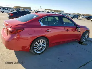 2022 Infiniti Q50 Luxe with VIN JN1EV7BP8NM310457, listed as a Copart auction lot 47611855 with 22,353 mi miles and Salvage Title. Bid and sale history available at DreamBid. Image 3.
