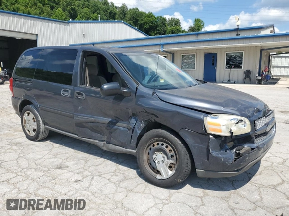 2008 Chevrolet Uplander LS z VIN 1GNDU23W28D177811, wystawiony jako Copart lot #62514434 z przebiegiem 264 535 mil mil oraz Szkoda całkowita • Salvage title. Historia ofert i sprzedaży dostępna na DreamBid. Obrazek 4.