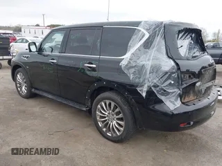 2017 Infiniti QX80 Signature Edition with VIN JN8AZ2NEXH9155628, listed as a IAAI auction lot 41941376 with 90,134 mi miles. Bid and sale history available at carsss.com. Image 3.