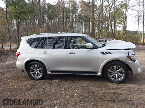 2015 Infiniti QX80 with VIN JN8AZ2NE1F9083991, listed as a IAAI auction lot 41835516 with 1 mi miles. Bid and sale history available at carsss.com. Image 12.