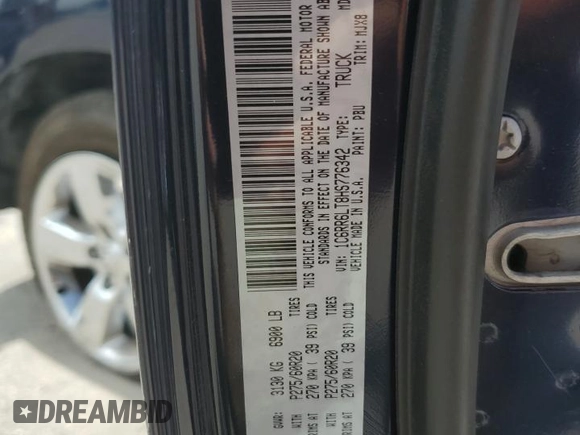 2017 Ram 1500 Lone Star z VIN 1C6RR6LT8HS776342, wystawiony jako Copart lot #59501075 z przebiegiem 132 513 mil mil oraz Szkoda całkowita • Salvage title. Historia ofert i sprzedaży dostępna na DreamBid. Obrazek 12.