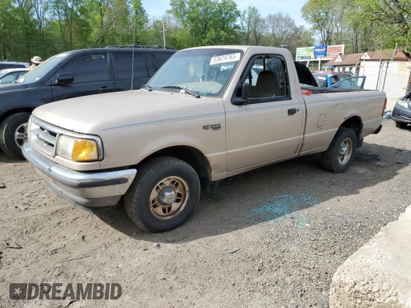 1997 Ford Ranger XLT with VIN 1FTCR10A1VUA08920, listed as a Copart auction lot 53624765 with 228,348 mi miles and Salvage Title. Bid and sale history available at carsss.com. Image 1.